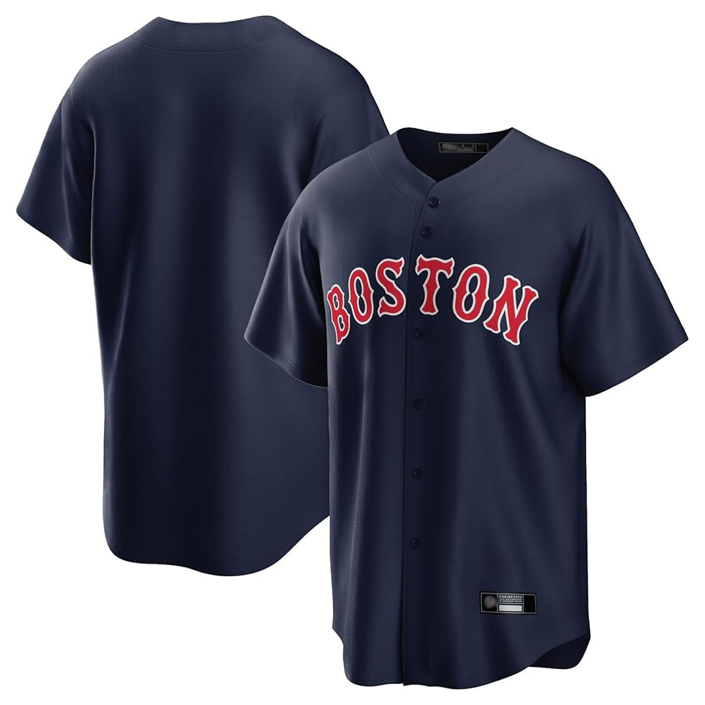 Leonaf B.Red Sox Blank Player Navy Home Game Stitched Jerseys