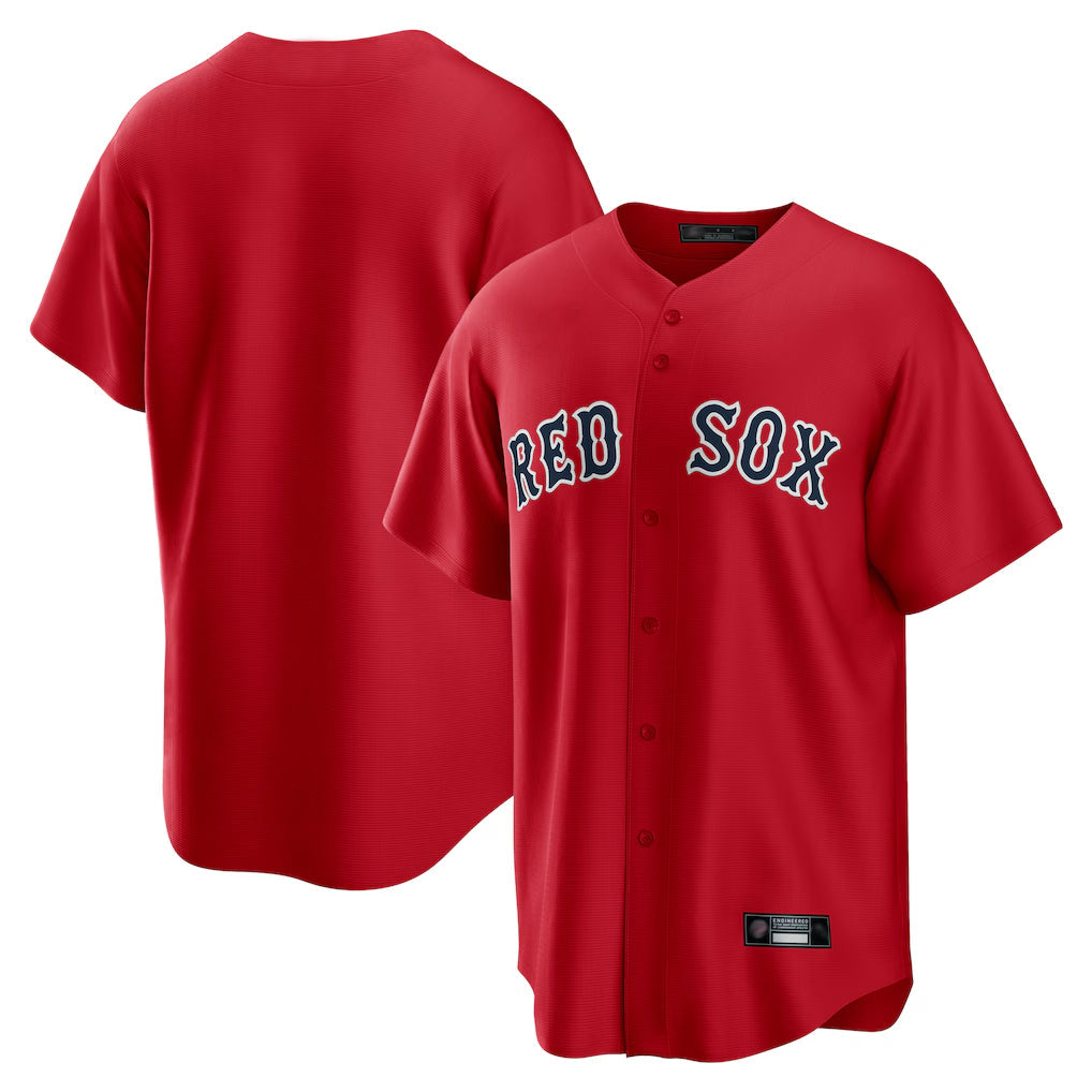 Leonaf B.Red Sox Blank Player Red Home Game Stitched Jerseys