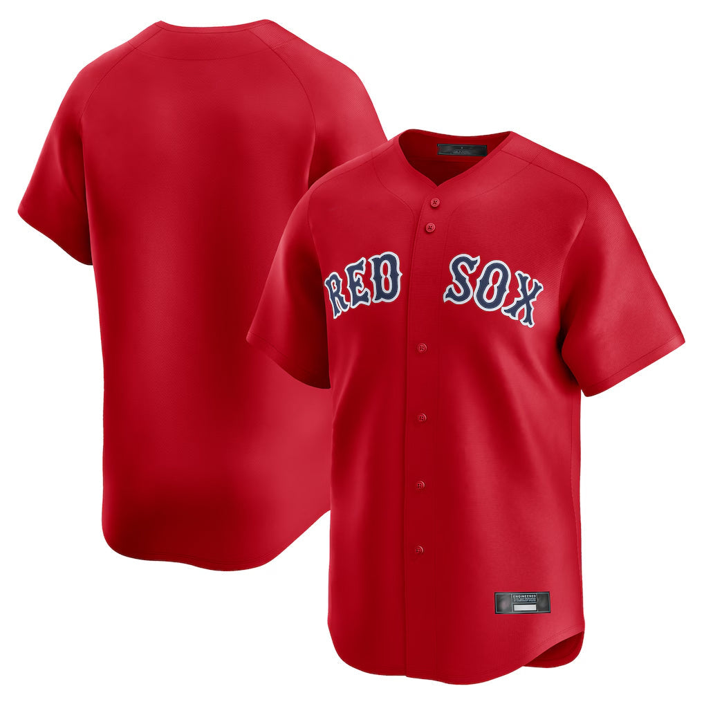 Leonaf B.Red Sox Blank Player Red Limited Home Game Stitched Jerseys