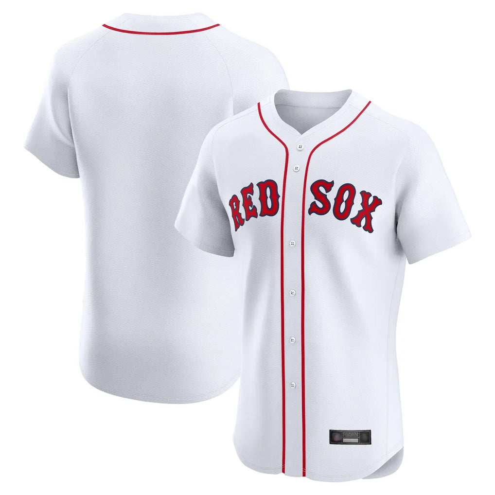 Leonaf B.Red Sox Blank Player White Limited Elite Home Game Stitched Jerseys