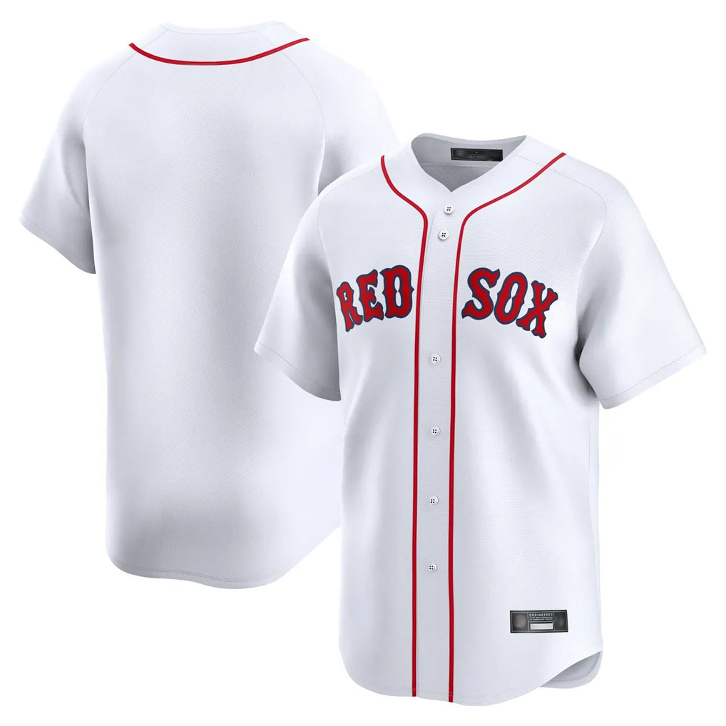 Leonaf B.Red Sox Blank Player White Limited Home Game Stitched Jerseys