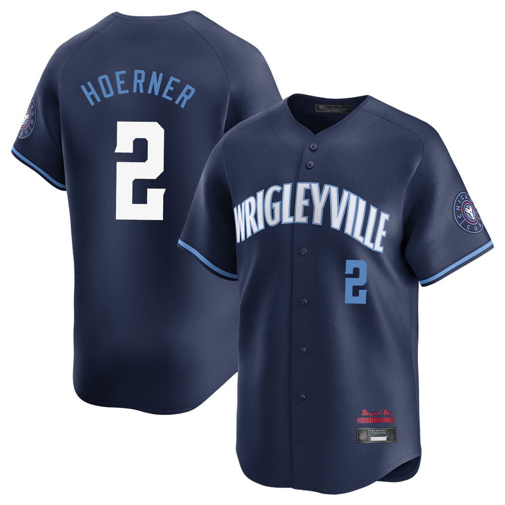 Leonaf C.Cubs #2 Nico Hoerner Player Navy City Connect Limited Home Stitched Jerseys