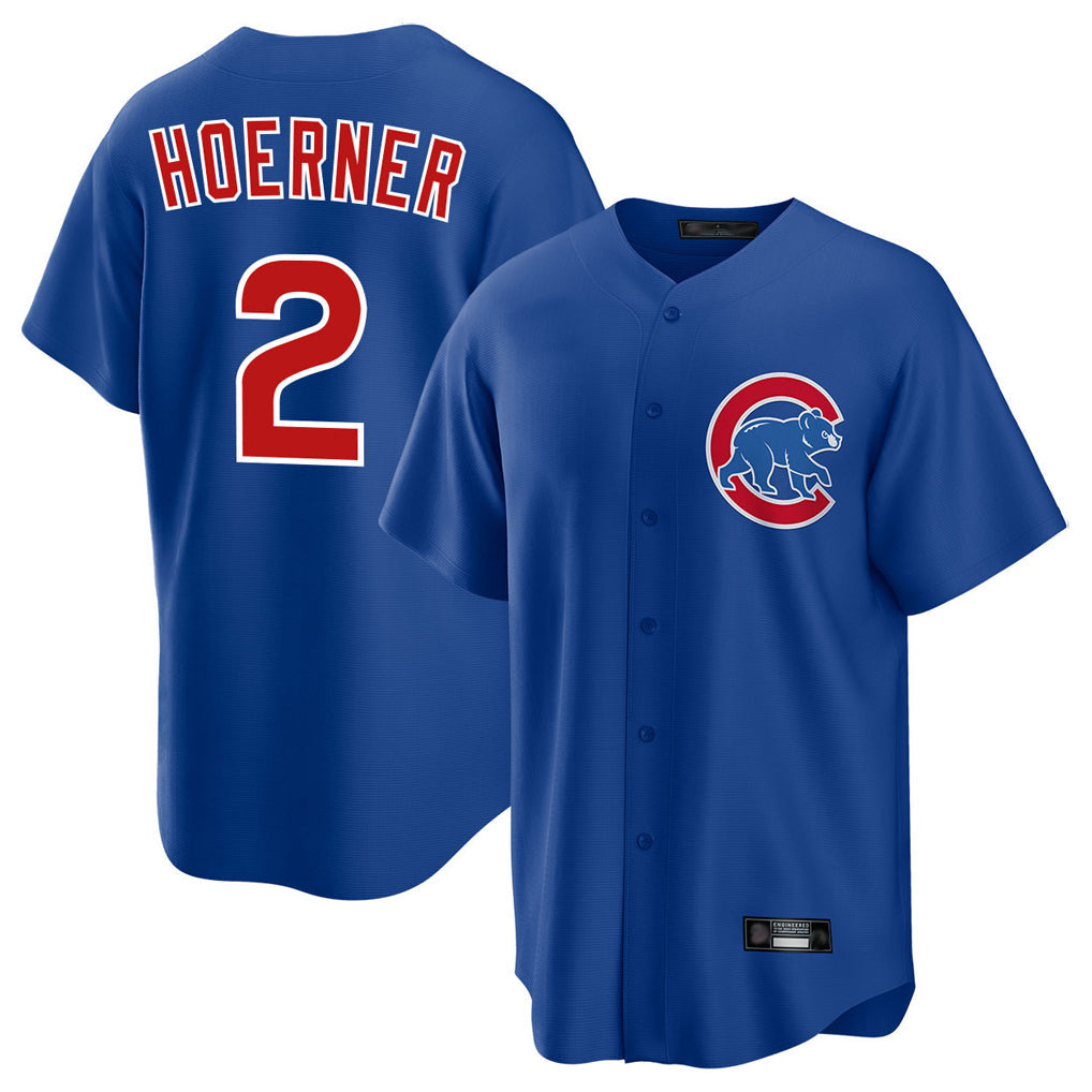 Leonaf C.Cubs #2 Nico Hoerner Player Royal Home Game Stitched Jerseys