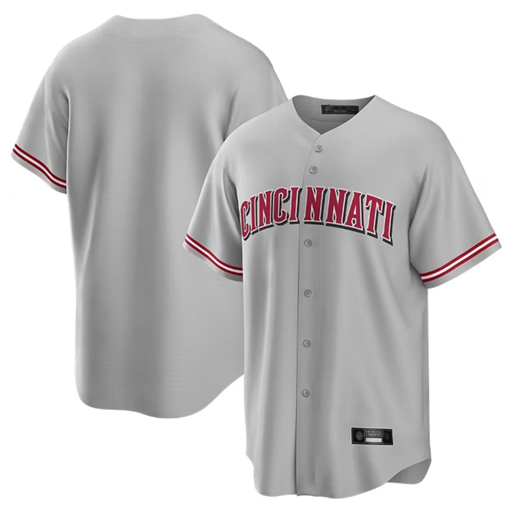 Leonaf C.Reds Gray Home Game Blank Player Stitched Jerseys