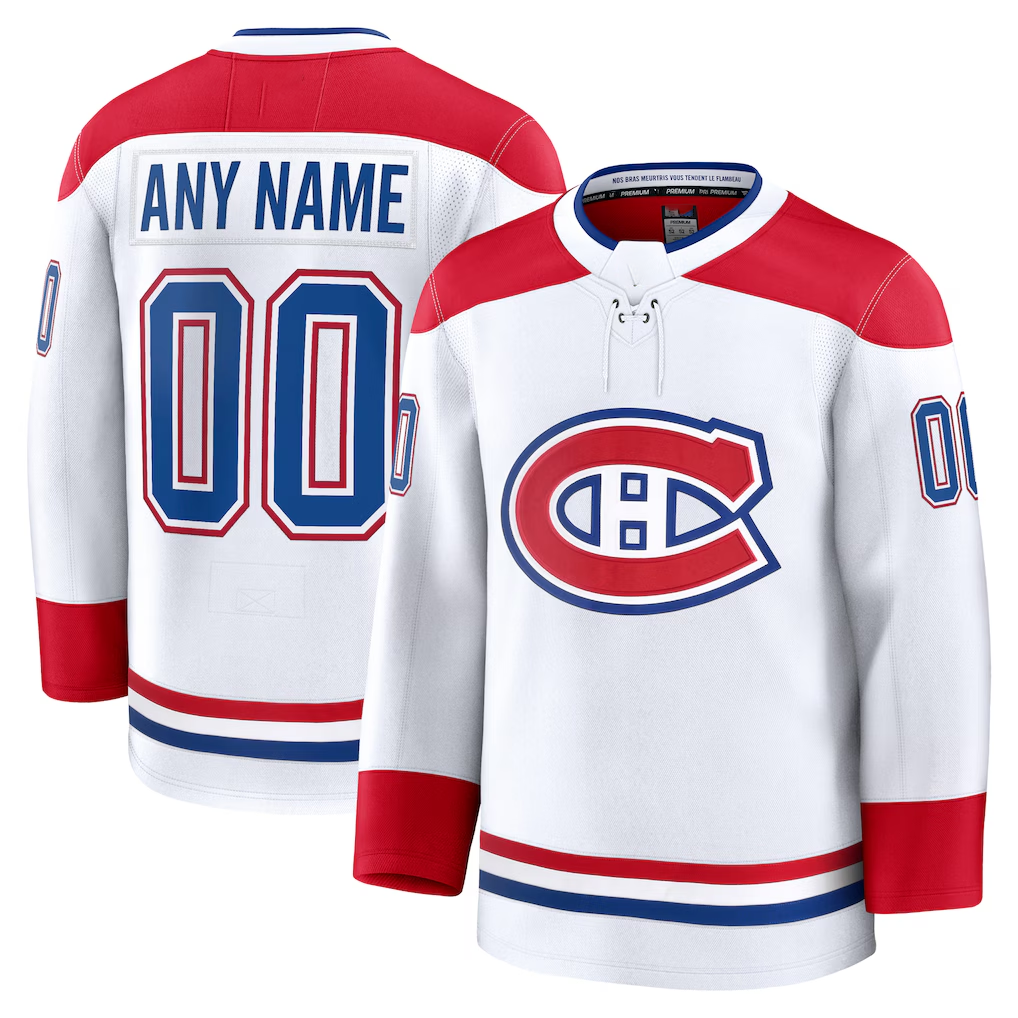 Leonaf Cheap M.Canadiens White Away Premium Jerseys