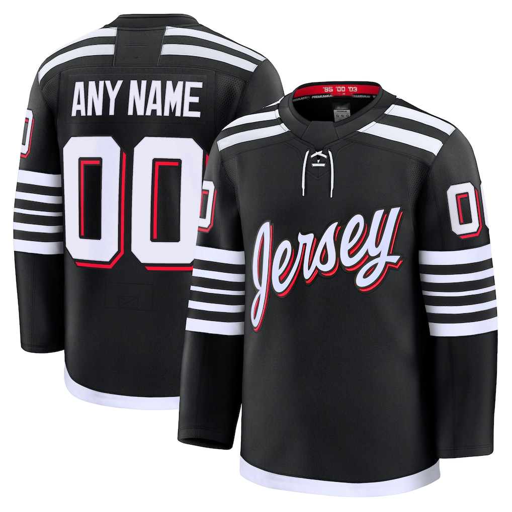 Leonaf Cheap NJ.Devils Black Alternate Premium Jerseys