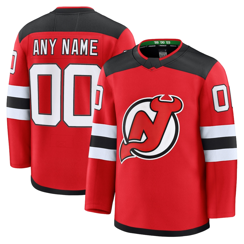 Leonaf Cheap NJ.Devils Red Home Premium Jerseys