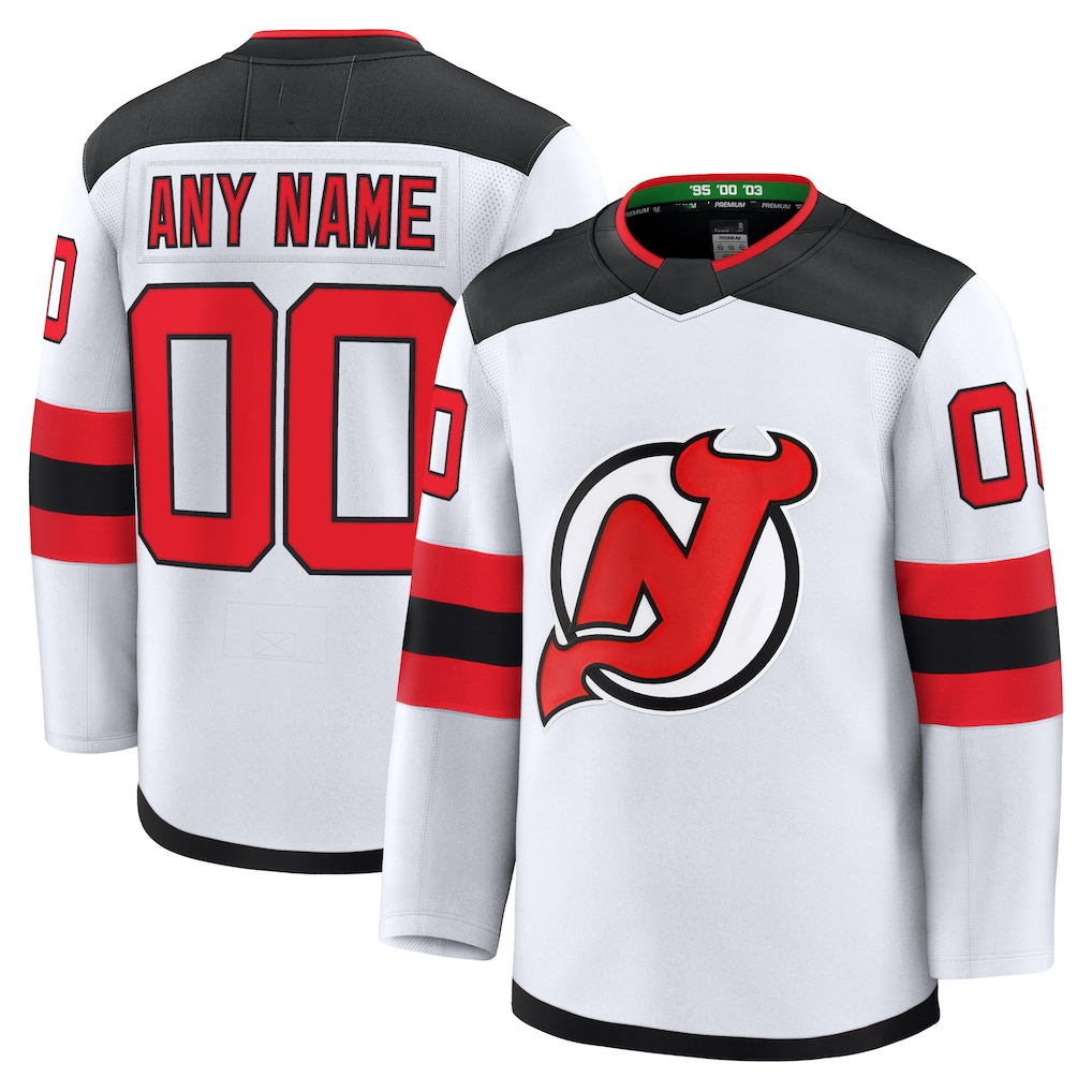 Leonaf Cheap NJ.Devils White Away Premium Jerseys