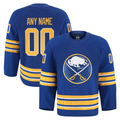 Leonaf Custom B.Sabres Royal Home Authentic Pro Stitched Jerseys