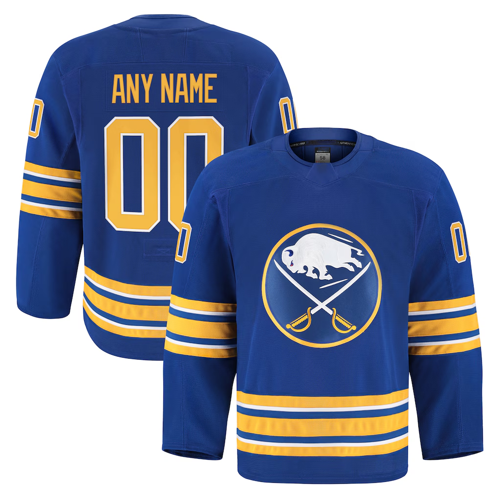 Leonaf Custom B.Sabres Royal Home Authentic Pro Stitched Jerseys