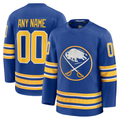 Leonaf Custom B.Sabres Royal Home Premium Stitched Jerseys
