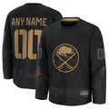Leonaf Custom B.Sabres Black 2024 Military Appreciation Practice Stitched Jerseys