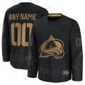 Leonaf Custom C.Avalanche Black 2024 Military Appreciation Practice Jerseys