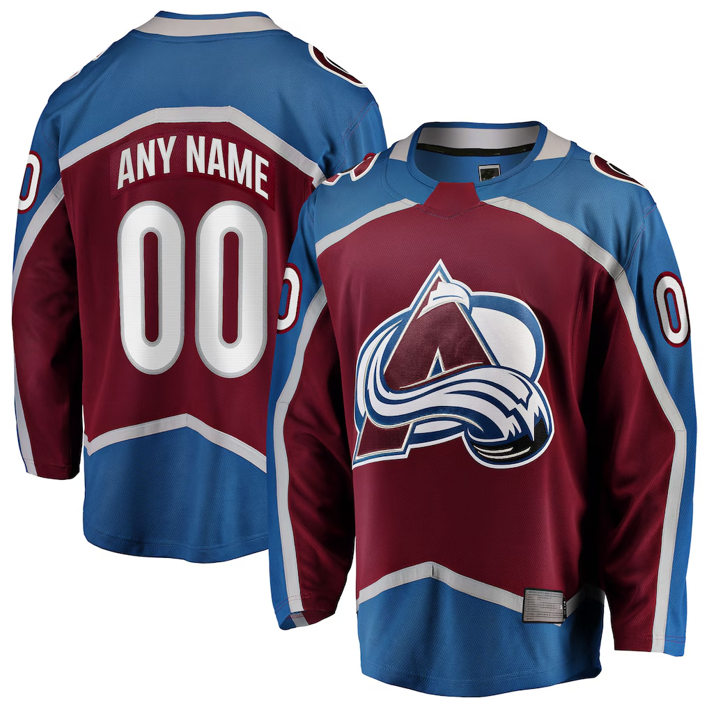 Leonaf Custom C.Avalanche Maroon Home Breakaway Jerseys
