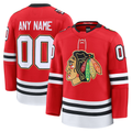 Leonaf Custom C.Blackhawks Red Centennial Premium Jerseys