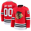 Leonaf Custom C.Blackhawks Red Home Premium Jerseys