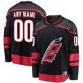 Leonaf Custom C.Hurricanes Black Home Breakaway Stitched Jerseys