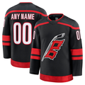 Leonaf Custom C.Hurricanes Black Home Premium Stitched Jerseys