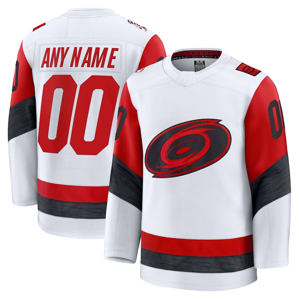 Leonaf Custom C.Hurricanes White Away Premium Stitched Jerseys