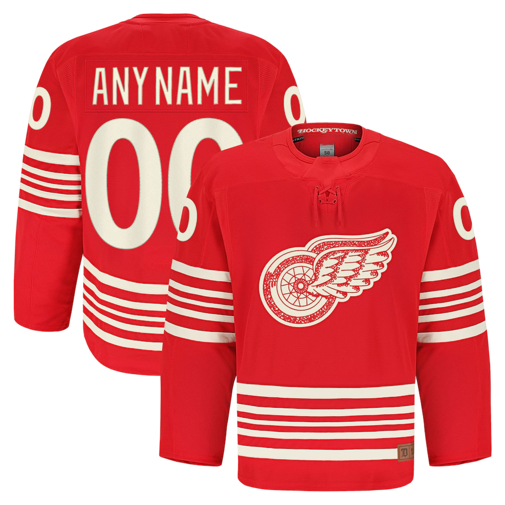 Leonaf Custom DR.Wings Red Anniversary Authentic Pro Jerseys