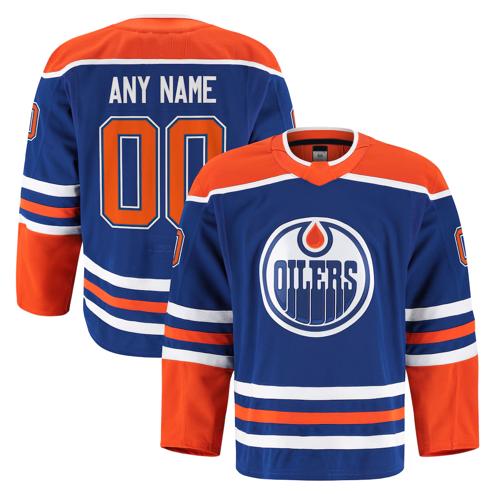 Leonaf Custom E.Oilers Royal Home Authentic Pro Jerseys