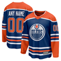 Leonaf Custom E.Oilers Royal Home Breakaway Jerseys