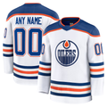 Leonaf Custom E.Oilers White Away Premium Jerseys