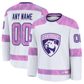 Leonaf Custom F.Panthers White 2024 Hockey Fights Cancer Practice Jerseys