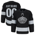 Leonaf Custom LA.Kings Black Alternate Authentic Pro Jerseys
