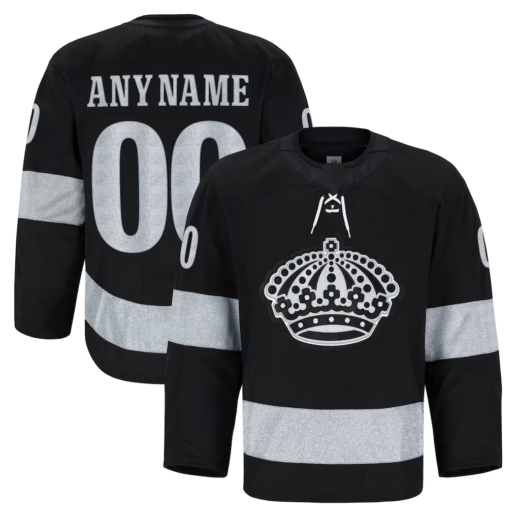 Leonaf Custom LA.Kings Black Alternate Authentic Pro Jerseys