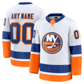 Leonaf Custom NY.Islanders White Away Premium Jerseys