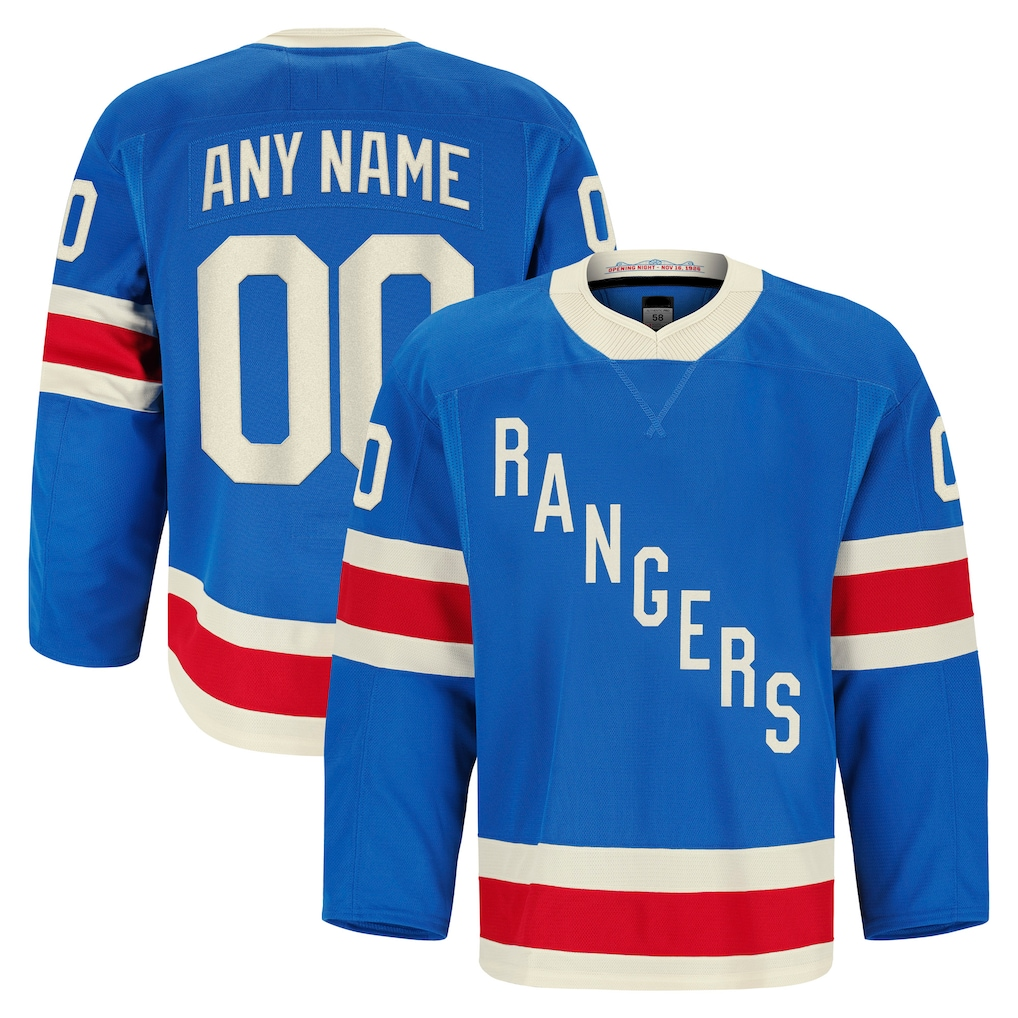Leonaf Custom NY.Rangers Blue Centennial Authentic Pro Jerseys