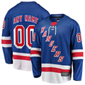 Leonaf Custom NY.Rangers Blue Home Breakaway Jerseys