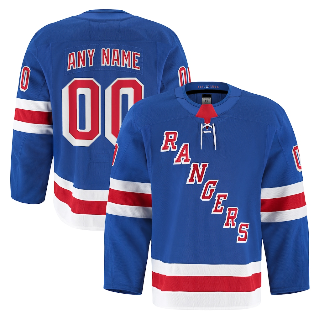 Leonaf Custom NY.Rangers Royal Home Authentic Pro Jerseys