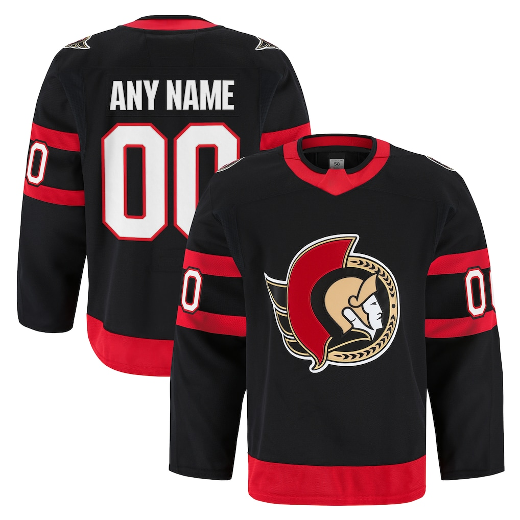 Leonaf Custom O.Senators Black Home Authentic Pro Jerseys