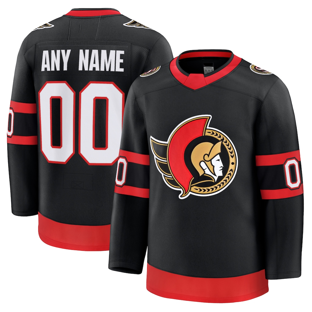 Leonaf Custom O.Senators Black Home Premium Jerseys