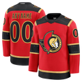 Leonaf Custom O.Senators Red Alternate Premium Jerseys