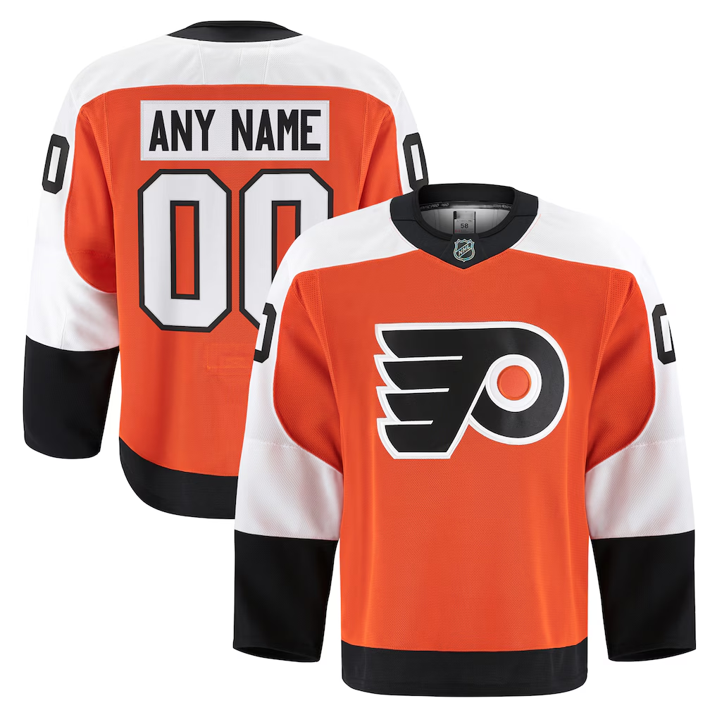 Leonaf Custom P.Flyers Orange Home Authentic Pro Jerseys