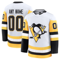 Leonaf Custom P.Penguins White Away Premium Jerseys
