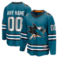 Leonaf Custom SJ.Sharks Teal Home Breakaway Jerseys