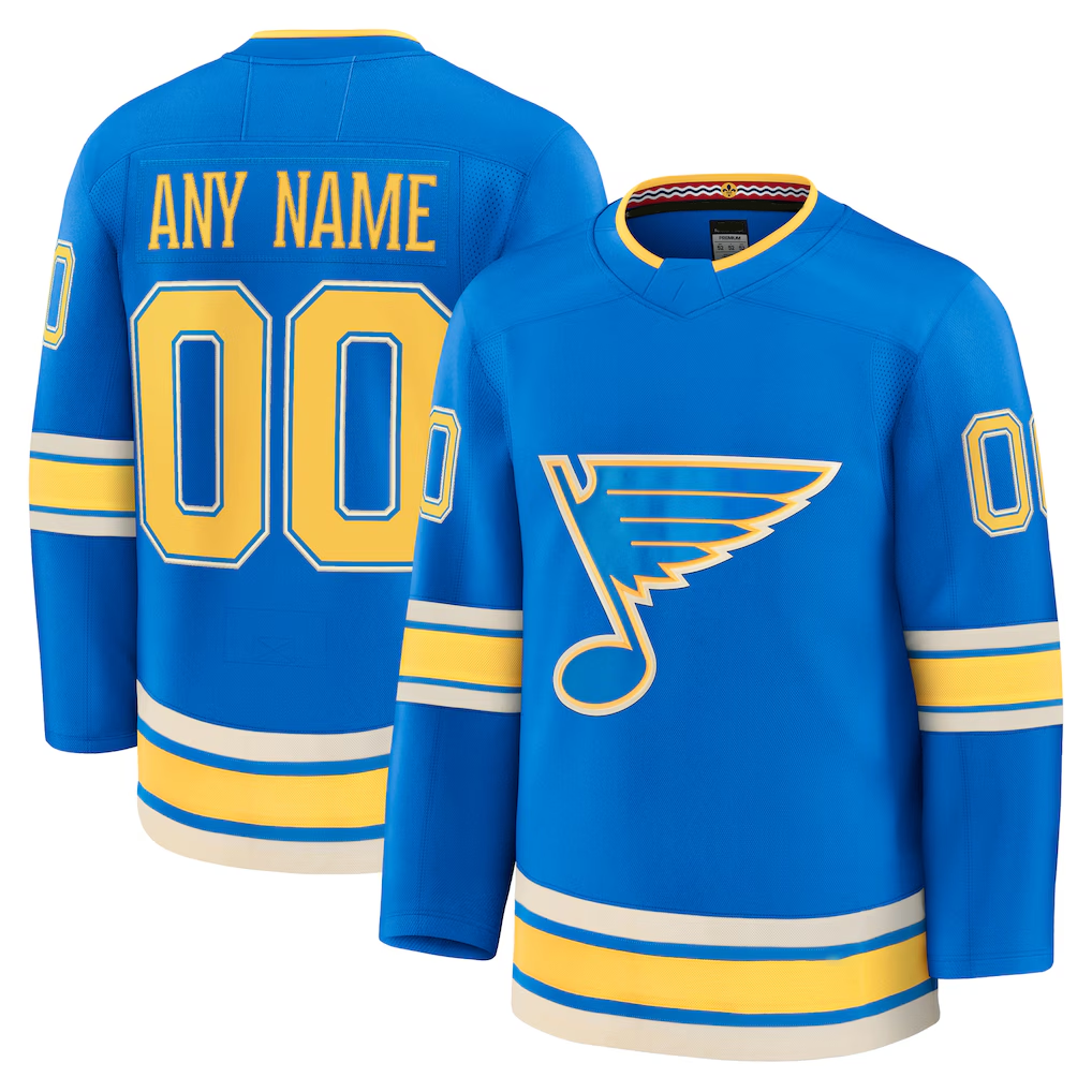Leonaf Custom SL.Blues Blue Alternate Premium Jerseys