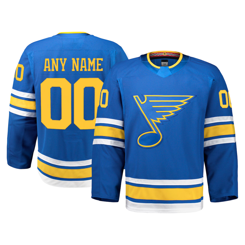 Leonaf Custom SL.Blues Blue Home Authentic Pro Jerseys