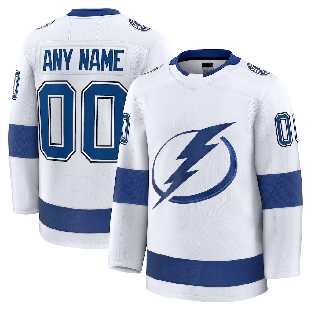 Leonaf Custom TB.Lightning White Away Premium Jerseys