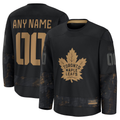 Leonaf Custom TM.Leafs Black 2024 Military Appreciation Practice Jerseys