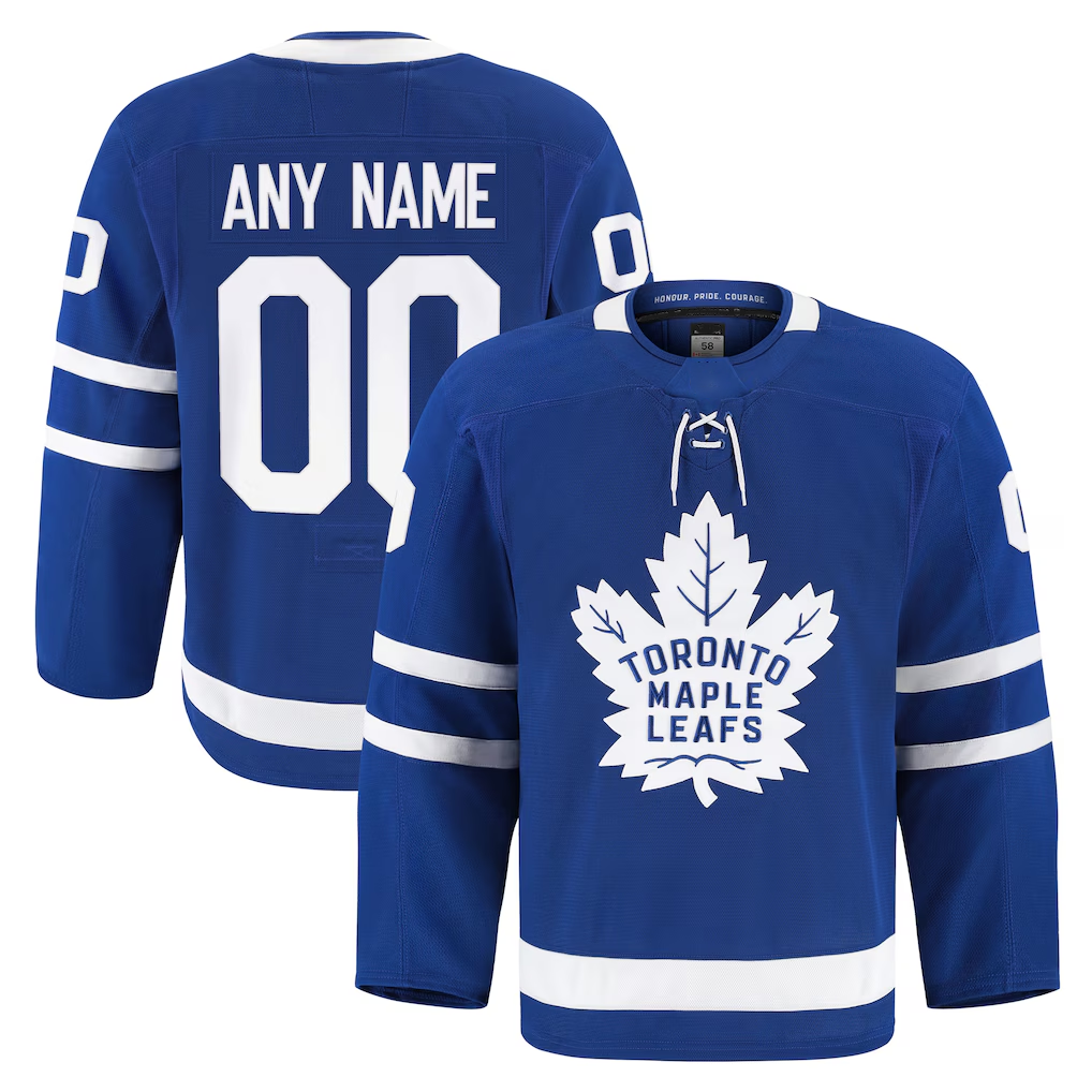 Leonaf Custom TM.Leafs Blue Home Authentic Pro Jerseys