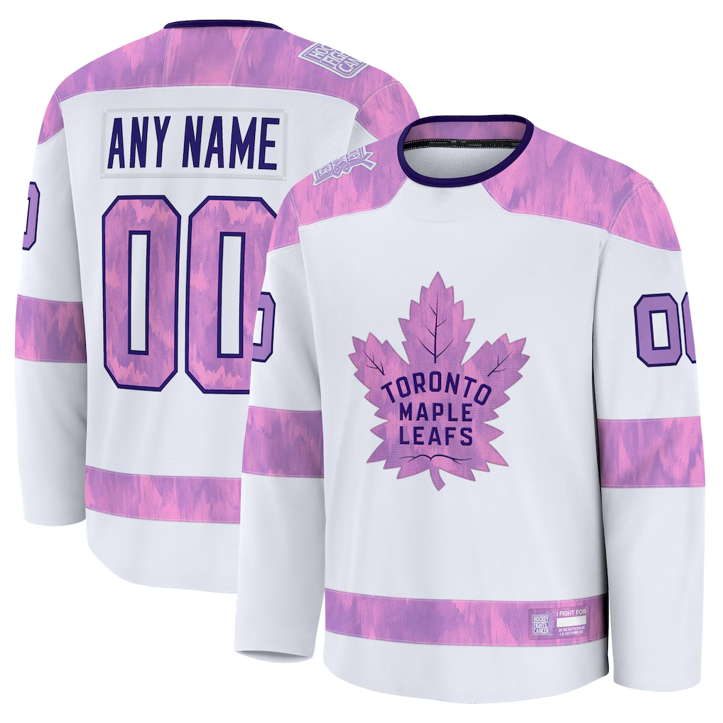 Leonaf Custom TM.Leafs White 2024 Hockey Fights Cancer Practice Jerseys