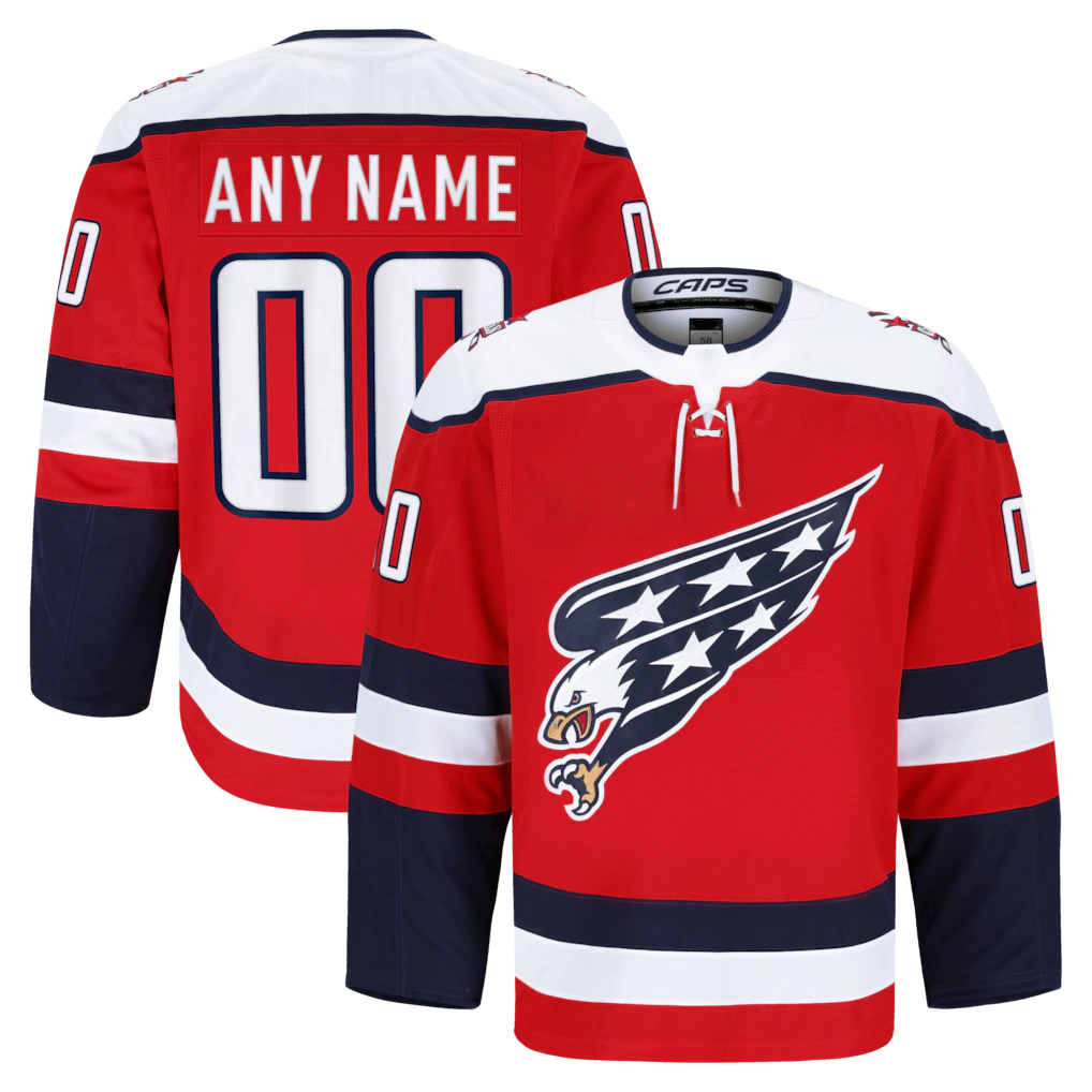 Leonaf Custom W.Capitals Red Alternate Authentic Pro Jerseys