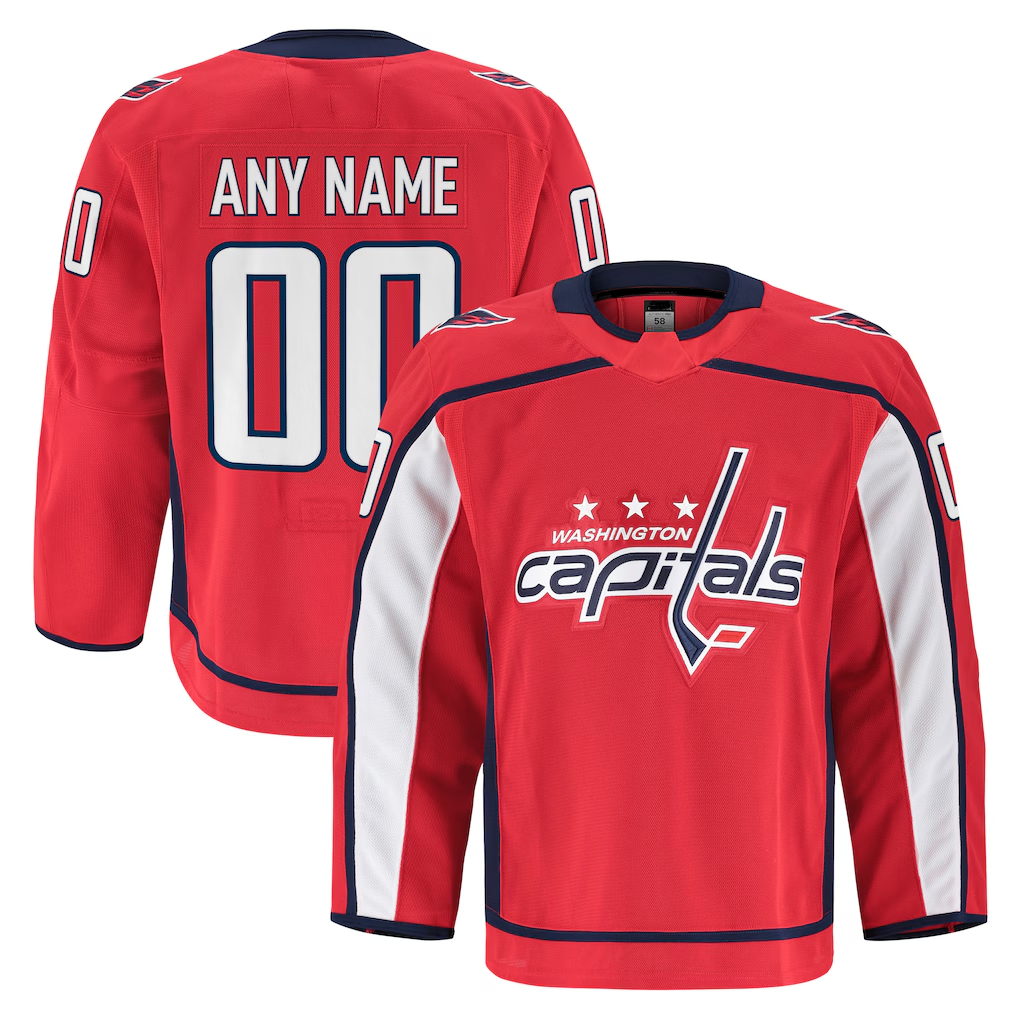 Leonaf Custom W.Capitals Red Home Authentic Pro Jerseys