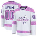 Leonaf Custom W.Capitals White 2024 Hockey Fights Cancer Practice Jerseys