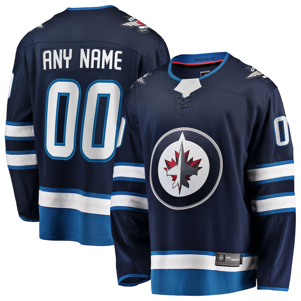 Leonaf Custom W.Jets Blue Home Breakaway Jerseys